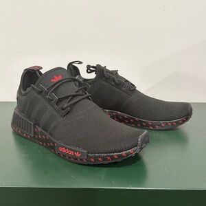 adidas NMD_R1 'BLACK SCARLET TREFOIL MIDSOLE' Men's 9